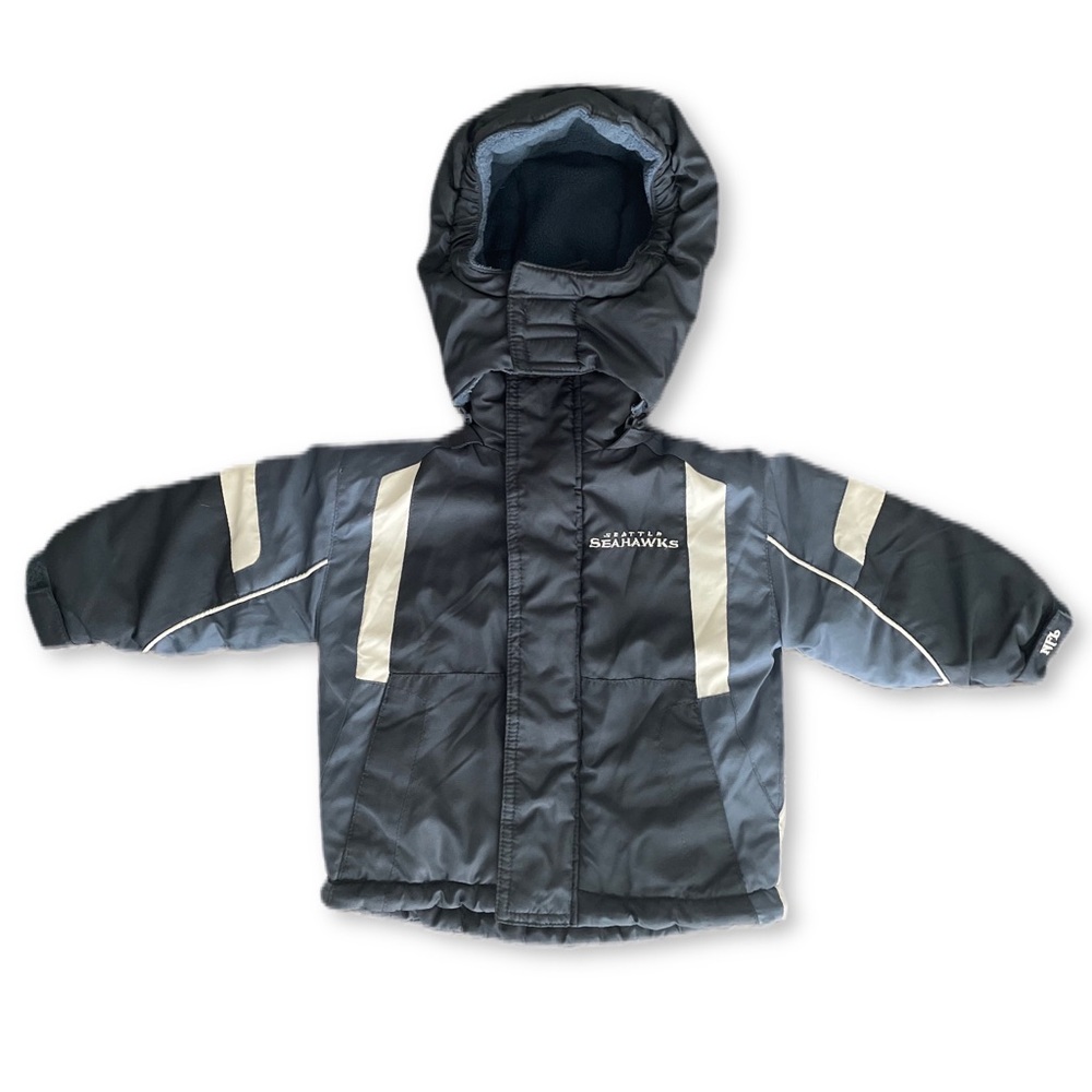 Seattle Seahawks Vintage Retro Jacket Coat Removable Hood